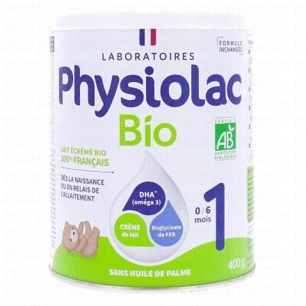 PHYSIOLAC Bio Lait Infantile 1er &acirc;ge 400g