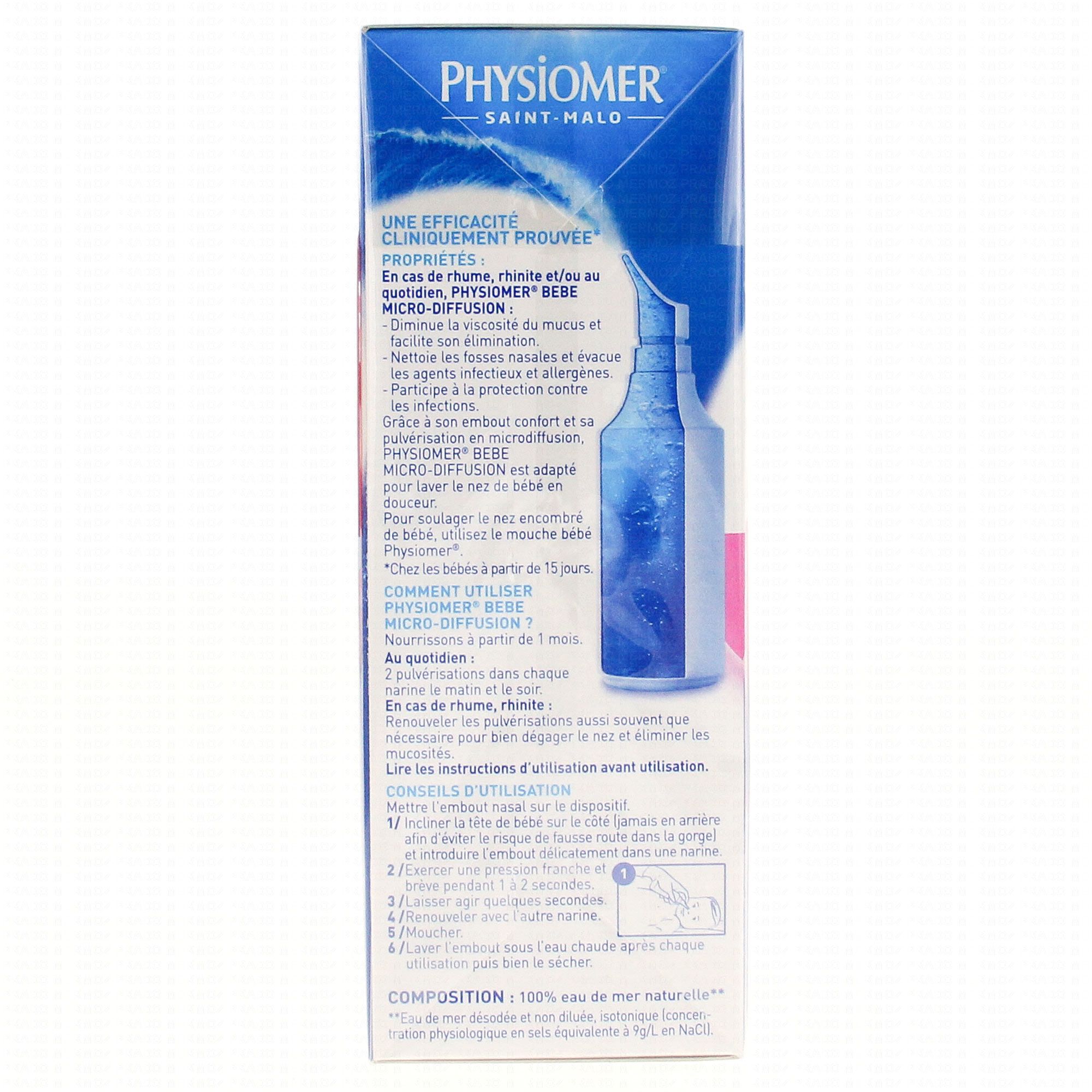 Physiomer Bebe Hygiene Du Nez Micro Diffusion Pharmacie En Ligne Prado Mermoz