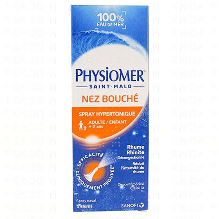 PHYSIOMER Hypertonique nez bouché flacon 135ml - Pharmacie Prado