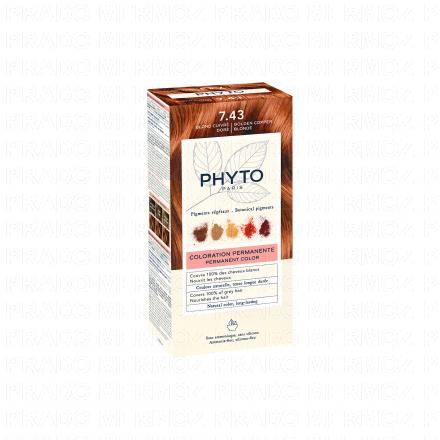 PHYTO Color n&deg; 7.43 blond cuivr&eacute; dor&eacute; Coloration permanente enrichie en pigments v&eacute;g&eacute;taux