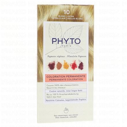 PHYTO Color n&deg;10 Blond Extra Clair coloration permanente enrichie en pigments v&eacute;g&eacute;taux