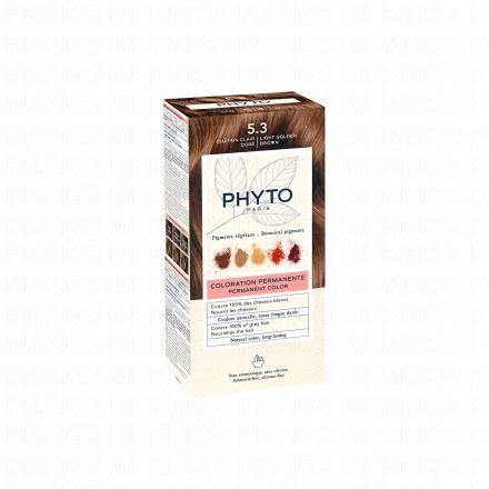 PHYTO Color n&deg;5.3 Chatain Clair Dor&eacute; coloration permanente enrichie en pigments v&eacute;g&eacute;taux