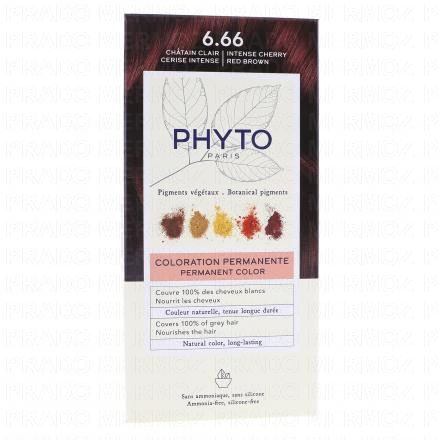 PHYTO Color n°6.66 Chatain clair coloration permanente enrichie en pigments végétaux