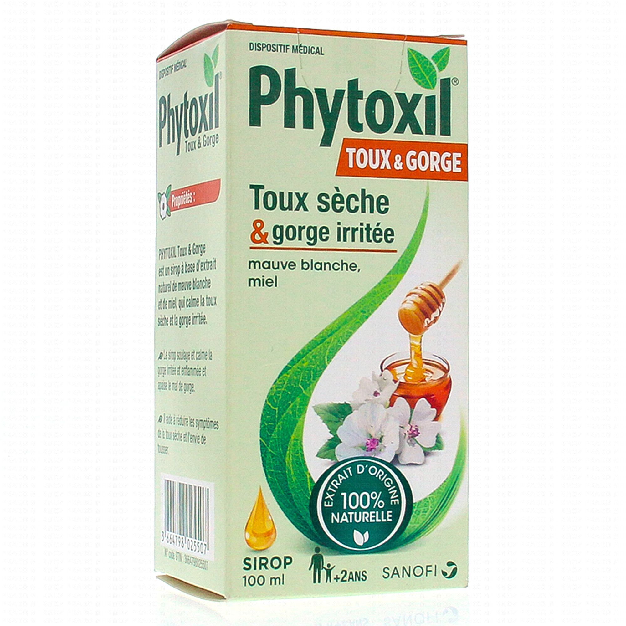 Phytoxil Sirop pour la gorge - Toux sèche et d'irritation