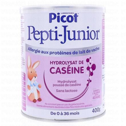 PICOT Pepti-Junior Hydrolysat de caséine Sans Lactose 0 à 36 mois 400g