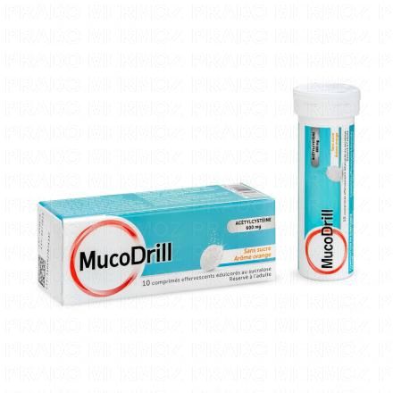 PIERRE FABRE Mucodrill 600mg effervescent x10 comprimés