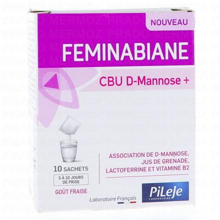 PILEJE Feminabiane - CBU D-Mannose + x10 Sachets &agrave; Diluer