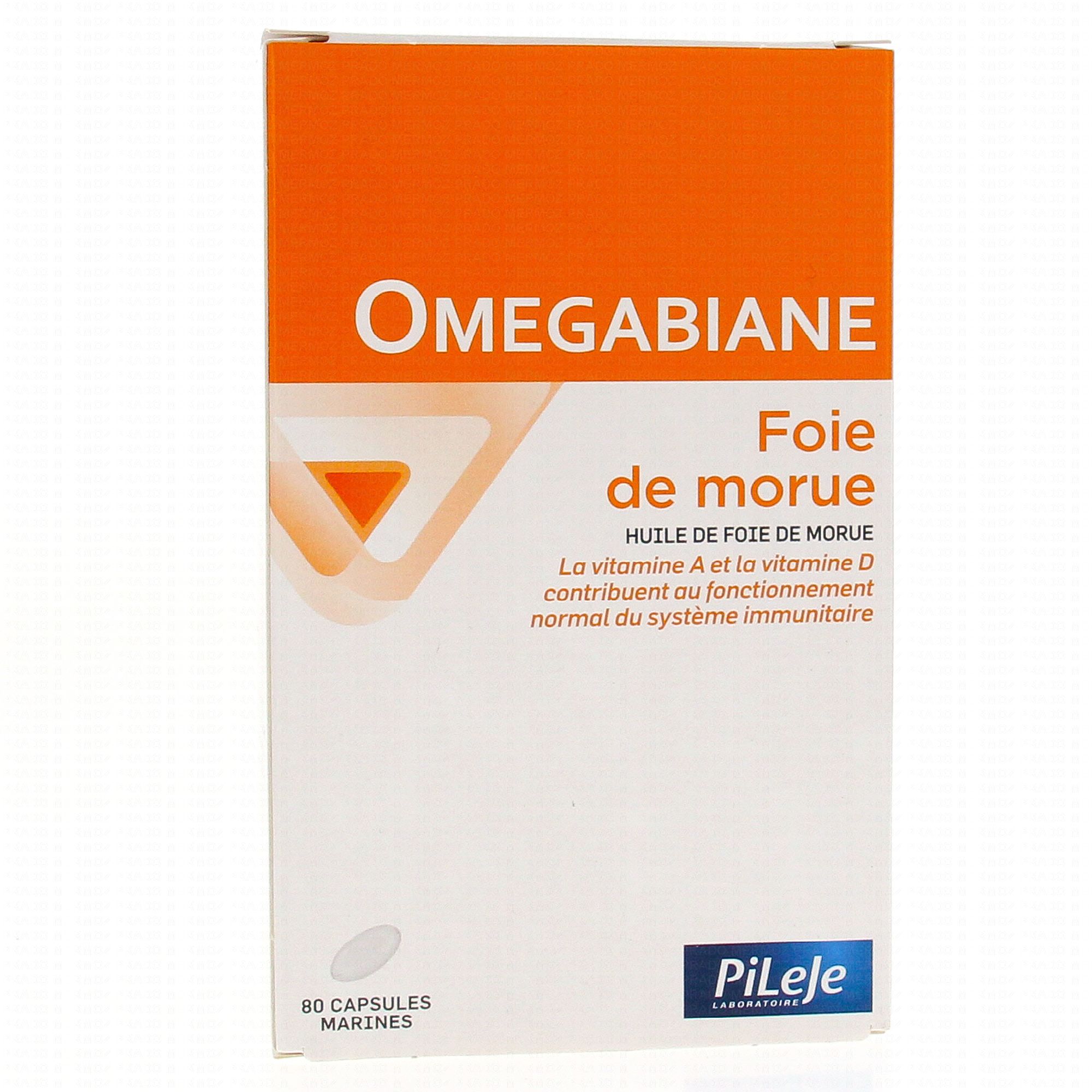PILEJE Omegabiane foie de morue boîte 80 capsules Pharmacie Prado Mermoz