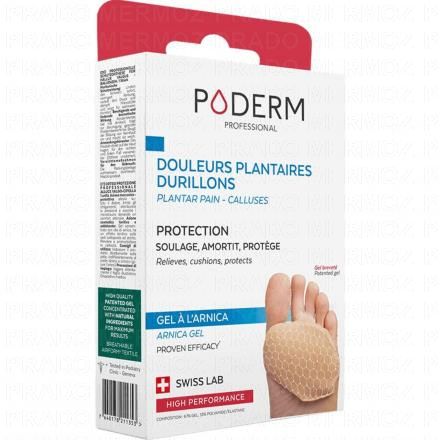 PODERM Douleurs plantaires durillons protection gel &agrave; l'arnica (taille l)