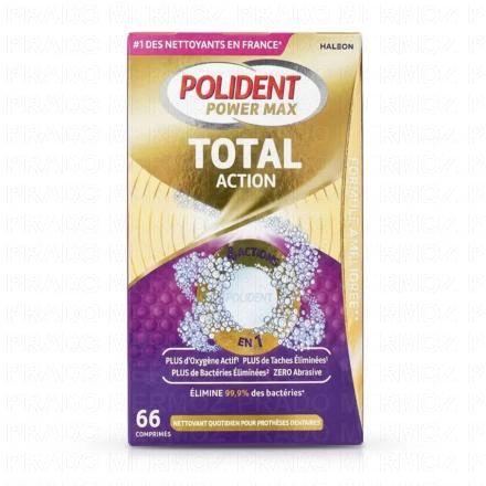 POLIDENT Power Max Total Action x66 Comprim&eacute;s