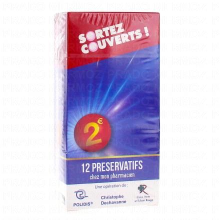 POLIDIS Sortez couverts Pr&eacute;servatifs x12