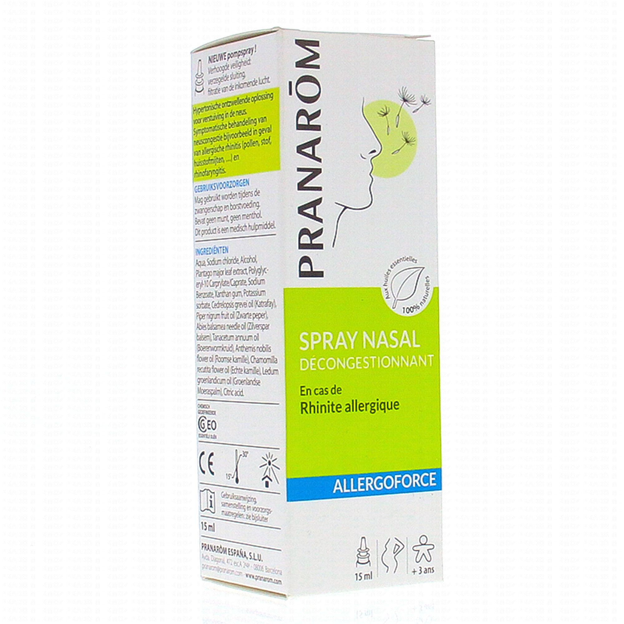 PRANAROM Allergoforce Spray nasal décongestionnant 15ml - Pharmacie Prado  Mermoz
