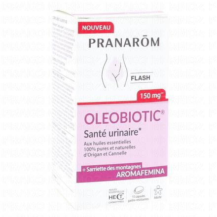 PRANAROM Aromafemina - Oleobotic Flash 150mg - Sant&eacute; urinaire x15 capsules