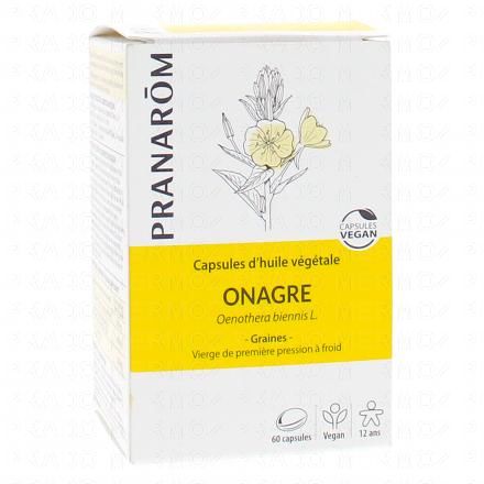 PRANAROM Capsules d'huile v&eacute;g&eacute;tale Onagre x60
