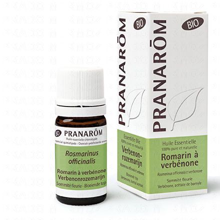 PRANAROM Huile essentielle Romarin &agrave; Verb&eacute;none bio flacon 5ml