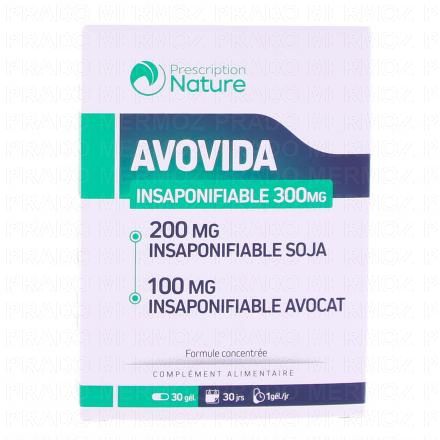 PRESCRIPTION NATURE Avovida compl&eacute;ment alimentaire (bo&icirc;te de 30 g&eacute;lules)
