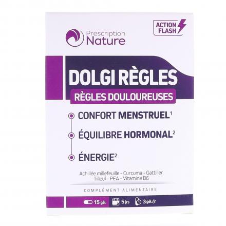 PRESCRIPTION NATURE Dolgi R&egrave;gles 15 g&eacute;lules