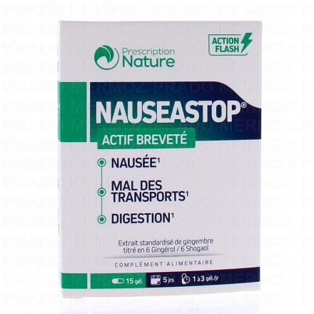 PRESCRIPTION NATURE Nauseastop 15 gélules