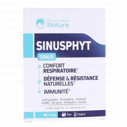 PRESCRIPTION NATURE Sinusphyt 15 g&eacute;lules