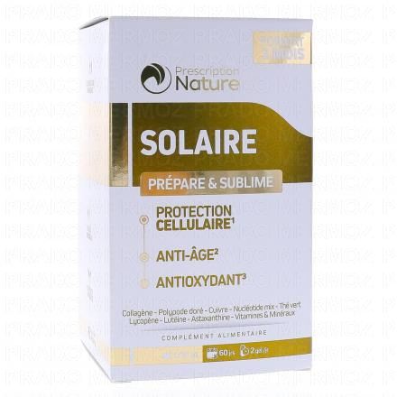 PRESCRIPTION NATURE Solaire Pr&eacute;pare & Sublime x120 g&eacute;lules