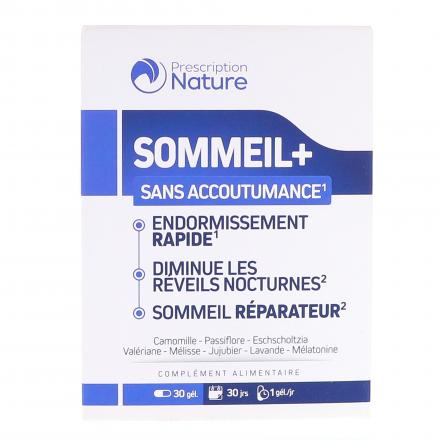 PRESCRIPTION NATURE Sommeil+ x30 g&eacute;lules
