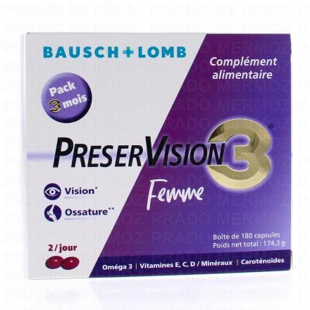 PRESERVISION - Femme 180 capsules BAUSCH & LOMB