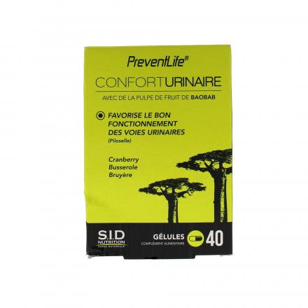 SID NUTRITION Preventlife - Confort urinaire 40 gélules