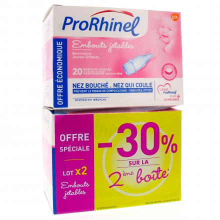 PRORHINEL Embouts jetables mouche bébé (offre spéciale -30% sur la 2ème boite)