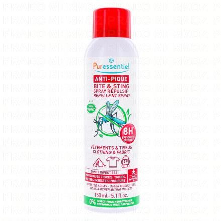 PURESSENTIEL Anti-Pique Spray v&ecirc;tements & tissus 150ml