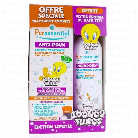 PURESSENTIEL Anti-Poux - Coffret Poux Edition Limit&eacute;e Looney Tunes