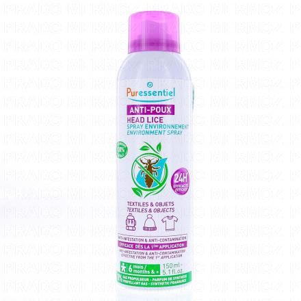PURESSENTIEL Anti-Poux - Spray Répulsif Environnement 150ml
