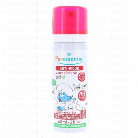 PURESSENTIEL Anti-pique spray r&eacute;pulsif b&eacute;b&eacute; flacon 60ml