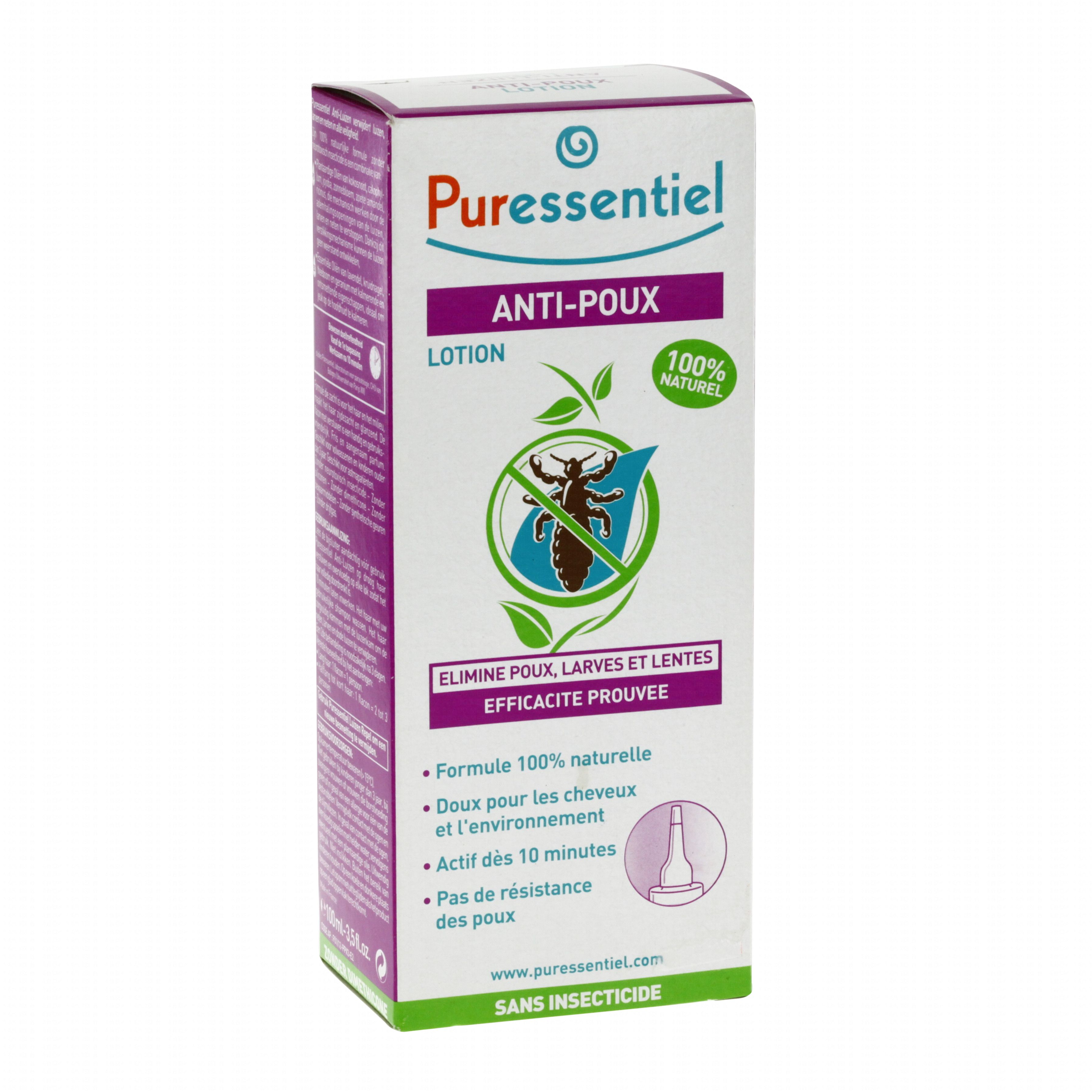 PURESSENTIEL ANTI POUX SPRAY 100 ML AVEC PEIGNE : Complexes d'huiles  essentielles