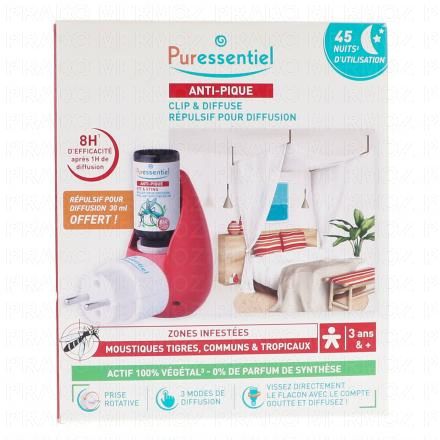 PURESSENTIEL Diffuseur d'huiles essentielles ultrasonique prise