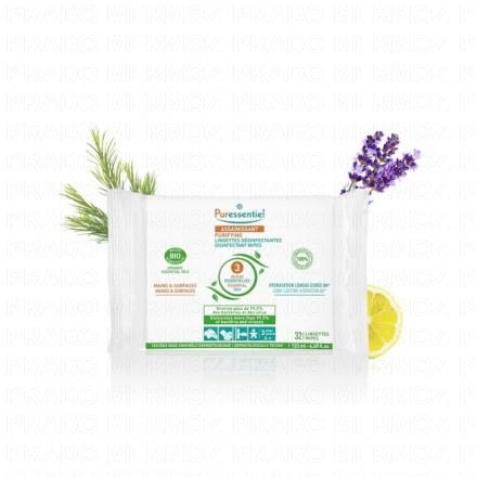 PURESSENTIEL Lingettes désinfectantes bio x32