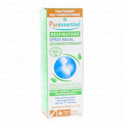 PURESSENTIEL Spray respiratoire nasal décongestionnant vapo 15ml
