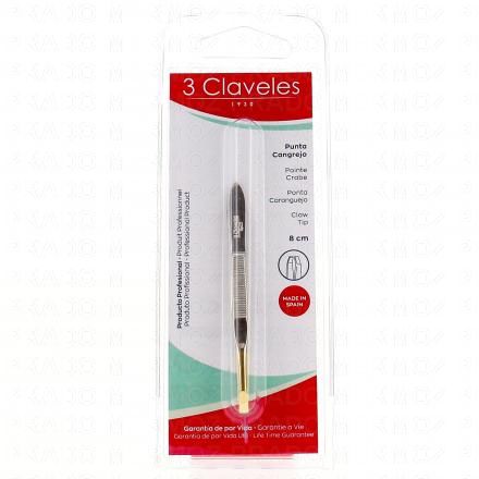 3 CLAVELES Pince &agrave; &eacute;piler crabe dor&eacute;e (petit mod&egrave;le 8 cm)