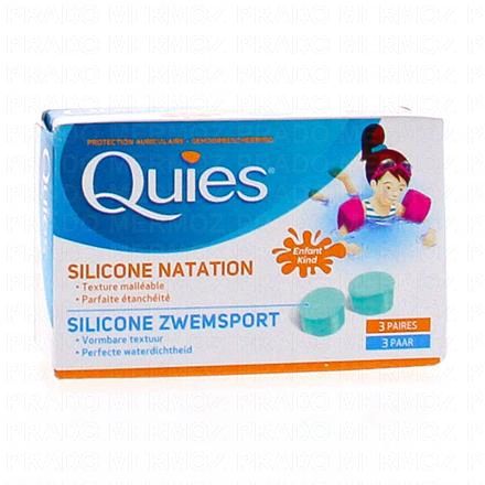 QUIES Protection auditive silicone enfant bo&icirc;te de 6