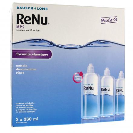 RENU - mps solution multifonctions lentilles souples BAUSCH & LOMB (llot de 3 flacons 360ml)