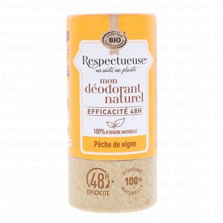 RESPECTUEUSE Mon Déodorant Naturel Pêche de Vigne bio 50g