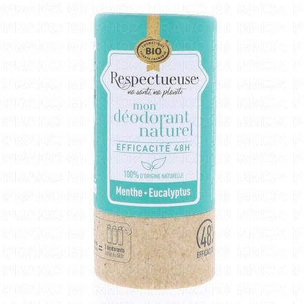 RESPECTUEUSE Mon D&eacute;odorant naturel Bio Menthe Eucalyptus 50g