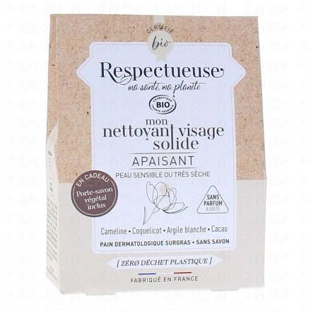 RESPECTUEUSE Nettoyant visage solide apaisant bio 35g