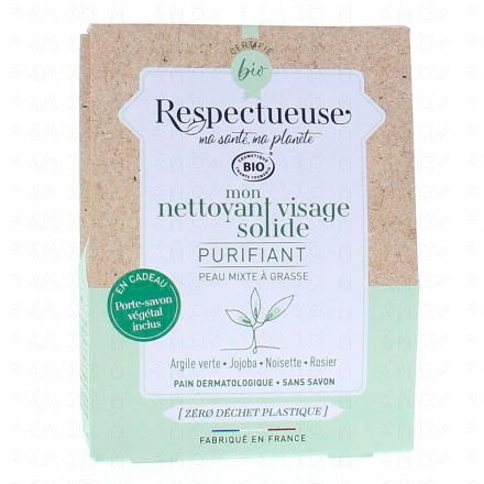 RESPECTUEUSE Nettoyant visage solide purifiant bio 35g