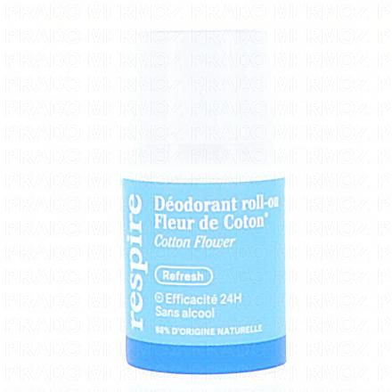 RESPIRE D&eacute;odorant Roll on Fleur coton (15ml)