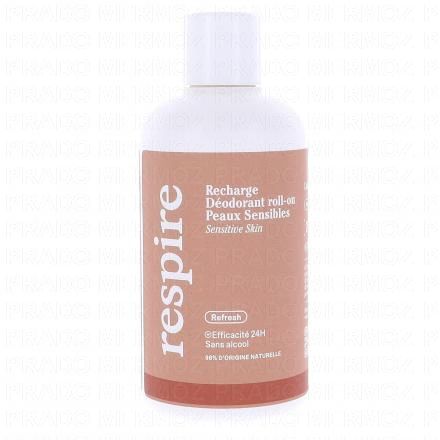 RESPIRE D&eacute;odorant Roll-on Peaux Sensibles (eco recharge 150ml)