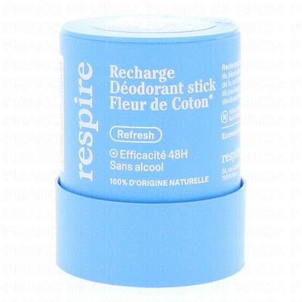 RESPIRE D&eacute;odorant stick fleur de coton (eco recharge 50g)