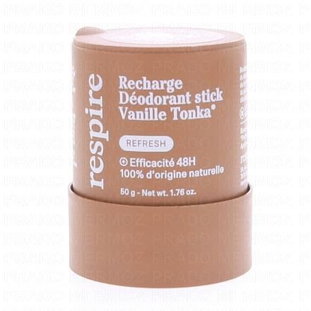 RESPIRE Déodorant stick Vanille Tonka 50g (recharge)
