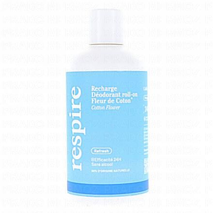 RESPIRE Recharge Déodorant roll-on Fleur de Coton flacon 150ml