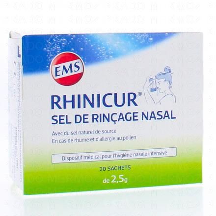 RHINICUR Sel de rinçage nasal adulte x20 sachets