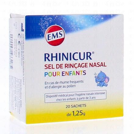 RHINICUR Sel de rinçage nasal pour enfants x20 sachets